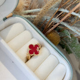 Van-cleef Red Ring 6.36 Grams , 18KT Gold