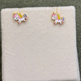 Unicorn Studs 1.91 Grams, 18KT Gold