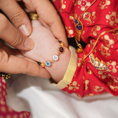 Om Swastik Trishul Nazariya,6.42 Grams, 18KT