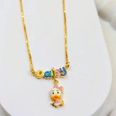 Daisy & Her Little Quack – The Cutest Name Necklace 4.23 Grams, 18KT Gold