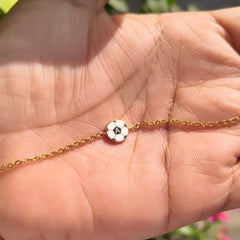 Little Champ Initial Football Bracelet 1.55 grams, 18kt gold