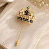Gold Royal Crown Initial "A" Lapel Pin 4.95 gm 18KT