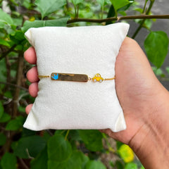 Car Slate Bracelet 3.46 Grams, 18KT Gold