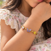 Cupcake, Butterfly & Flower Gold Kada - 4.195 grams | 18kt gold