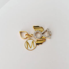 Angel Wing With Initial Pendant 1.8 Grams