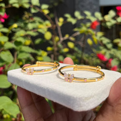 Butterfly Kada for Baby Girls - 10 grams for a pair | 18kt gold