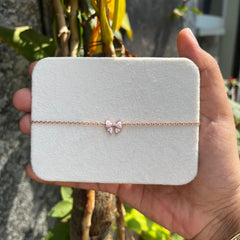 Rose Gold Bow Bracelet for Girls in 18KT Gold 2.42 grams