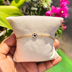 Little Champ Initial Football Bracelet 1.55 grams, 18kt gold