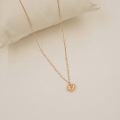 Golden Heart Charm Necklace 1.93 Grams, 18kt Gold