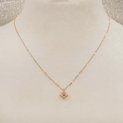 Golden Heart Charm Necklace 1.93 Grams, 18kt Gold
