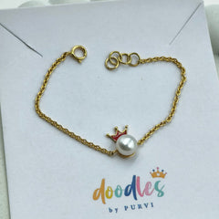 Royal Pearl Bracelet 1.69 Grams, 14KT Gold