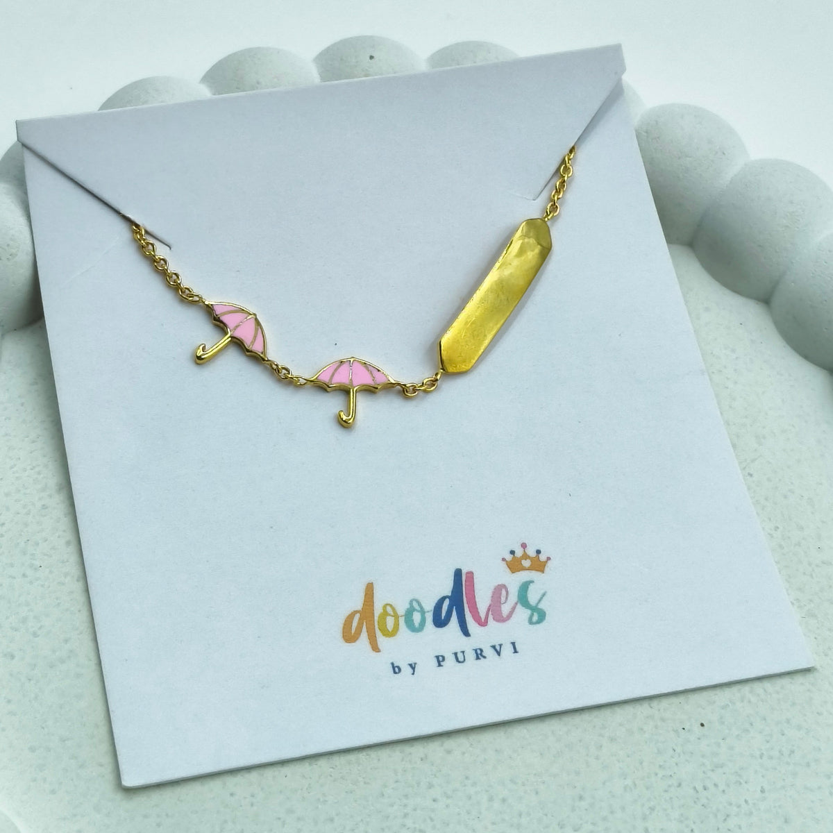 Twin Umbrella Bracelet 2.1 Grams, 14KT Gold