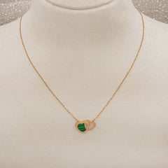 Eternal Hearts Duo Necklace 2.8 Grams, 18kt Gold