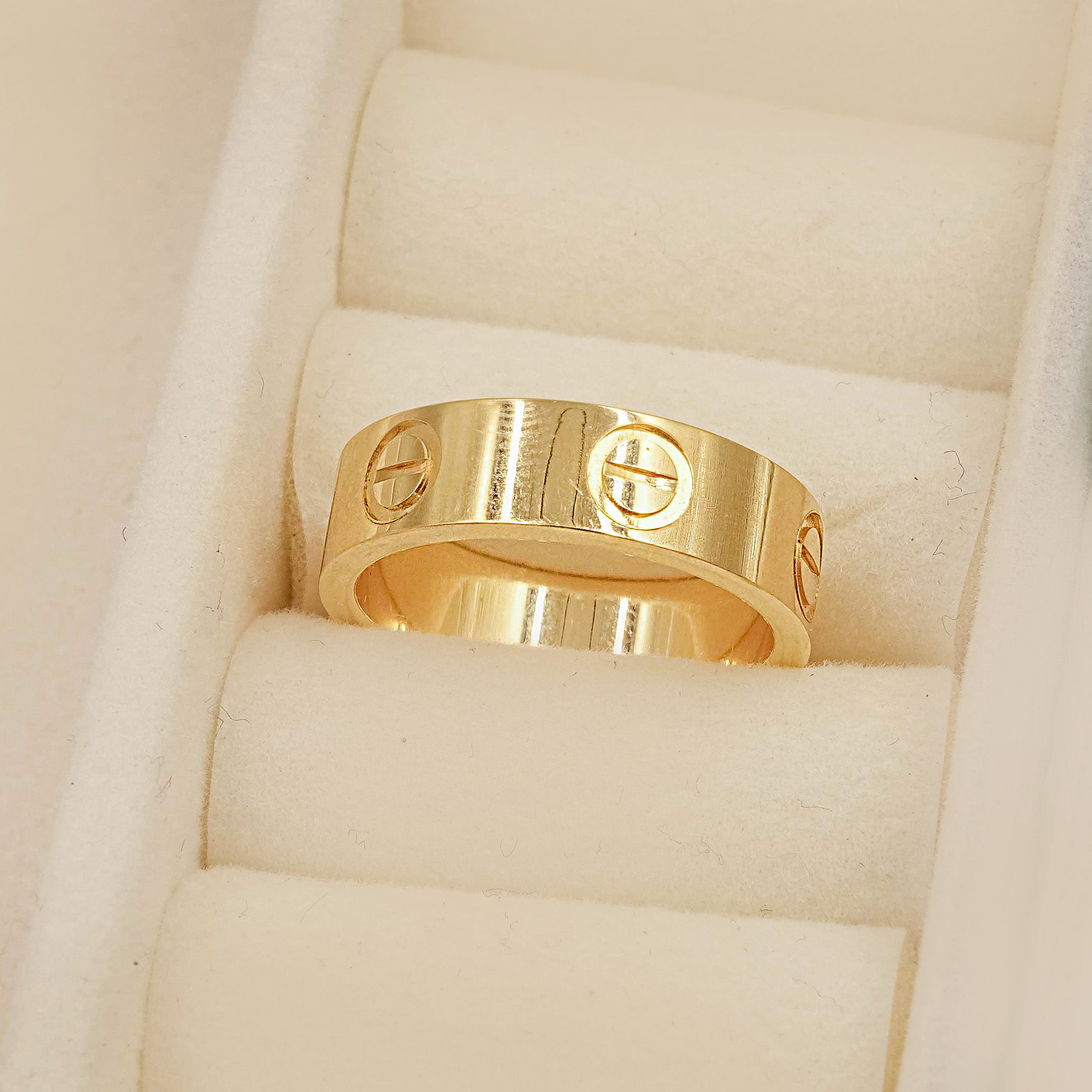 Cartier Band Women Ring 3.78 Grams , 18KT Gold