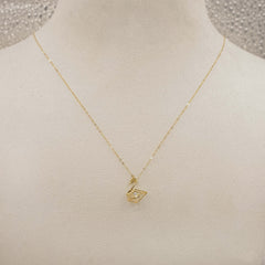 Golden Swan Pendant Necklace 1.06 Grams, 18kt Gold
