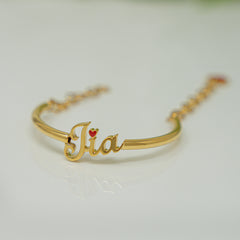 Personalised Name Bangle 5 Grams, 18KT Gold