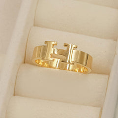 Hermes “H” Band Ring 3.52 Grams , 18KT Gold
