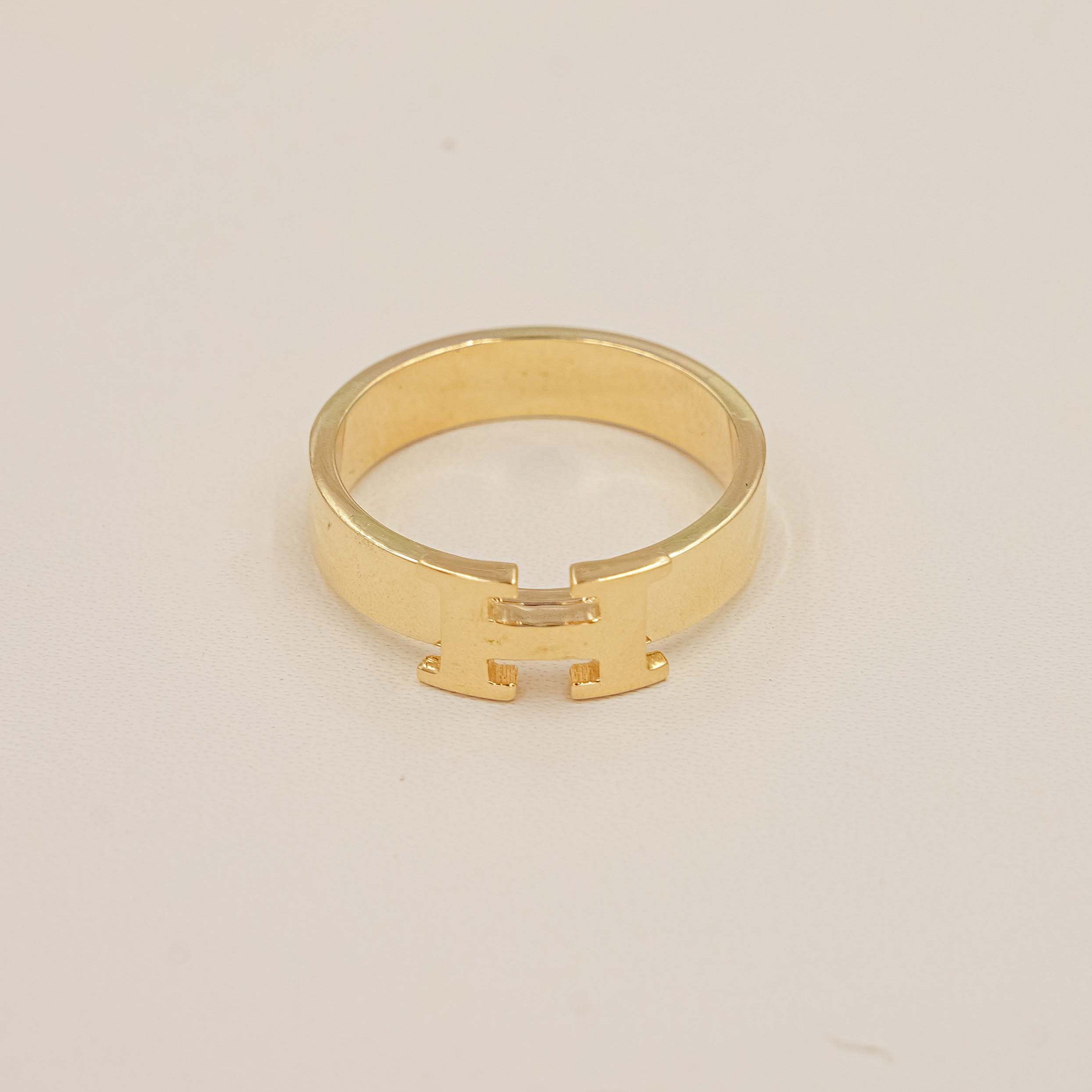 Hermes “H” Band Ring 3.52 Grams , 18KT Gold