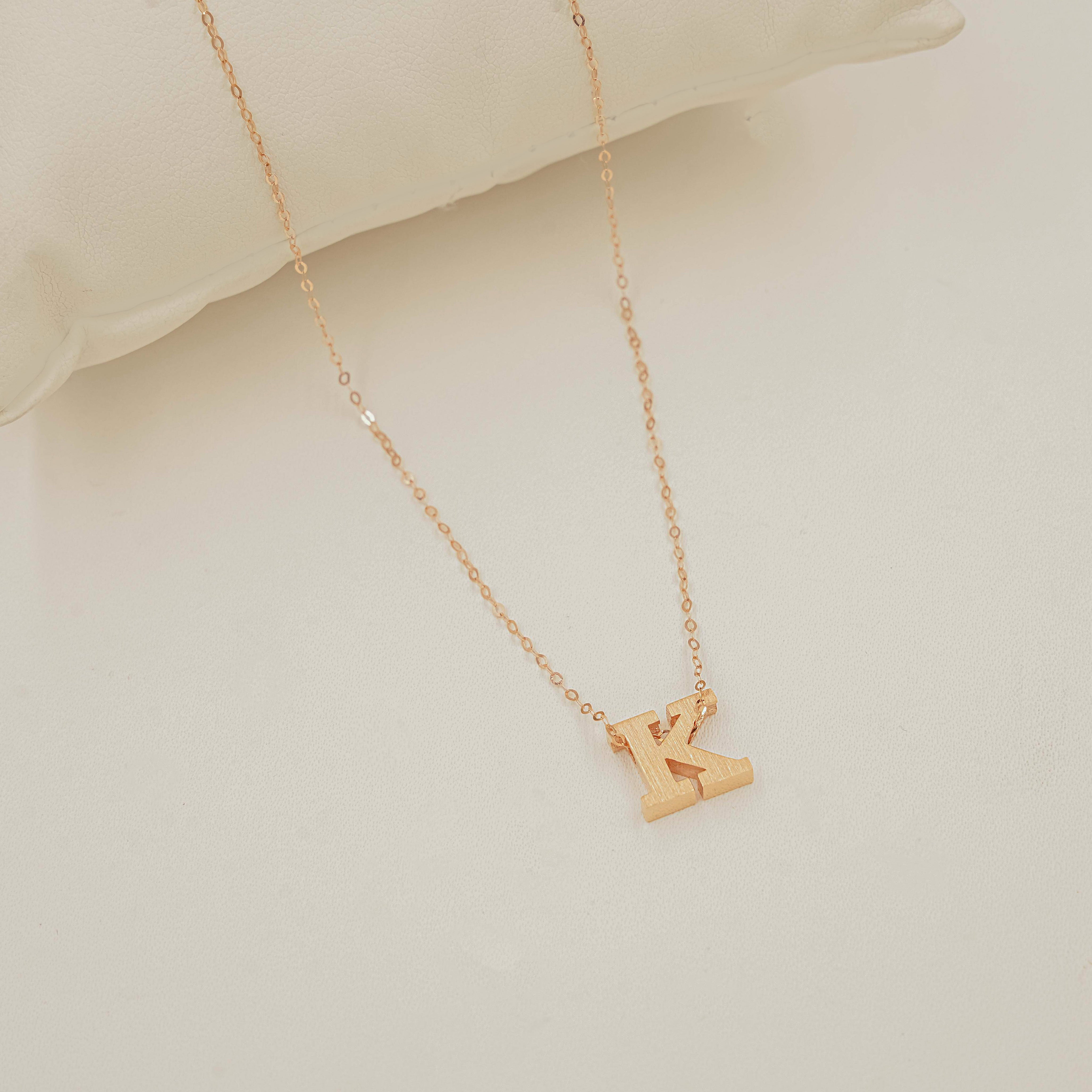 Personalized Alphabet Necklace 2.78 Grams, 18kt Gold