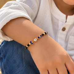Moon, Star & Evil Eye Charm Nazariya 4.23 grams 18kt gold