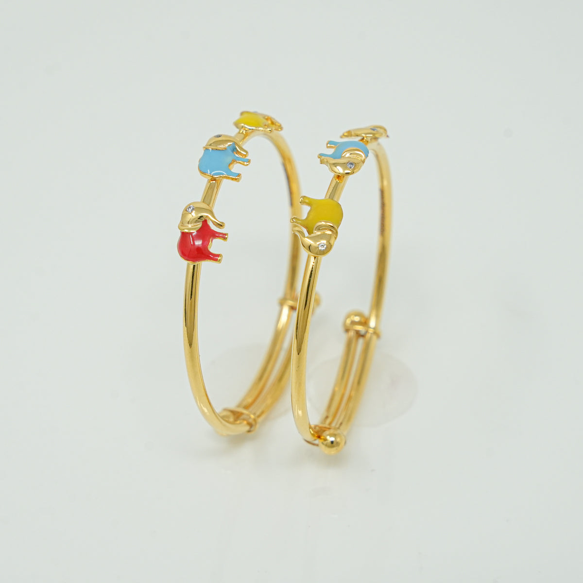 Mini Tusker Trio Kada for Boys 4.405 grams a Single Piece, 18KT Gold