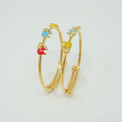 Mini Tusker Trio Kada for Boys 4.405 grams a Single Piece, 18KT Gold
