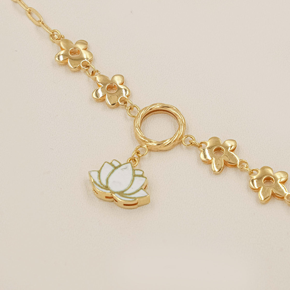Lotus Blossom Bracelet 4.2 Grams, 18KT Gold