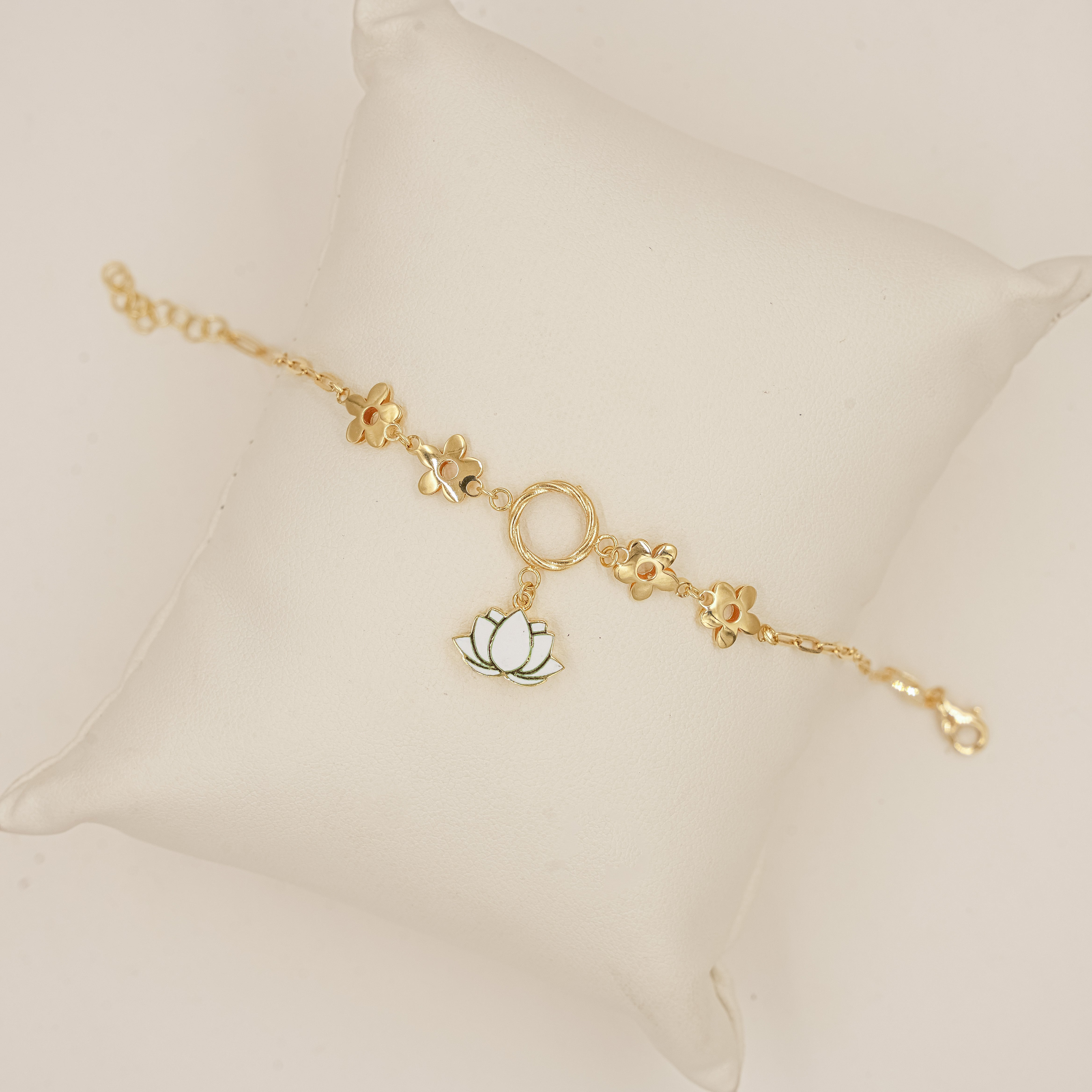 Lotus Blossom Bracelet 4.2 Grams, 18KT Gold