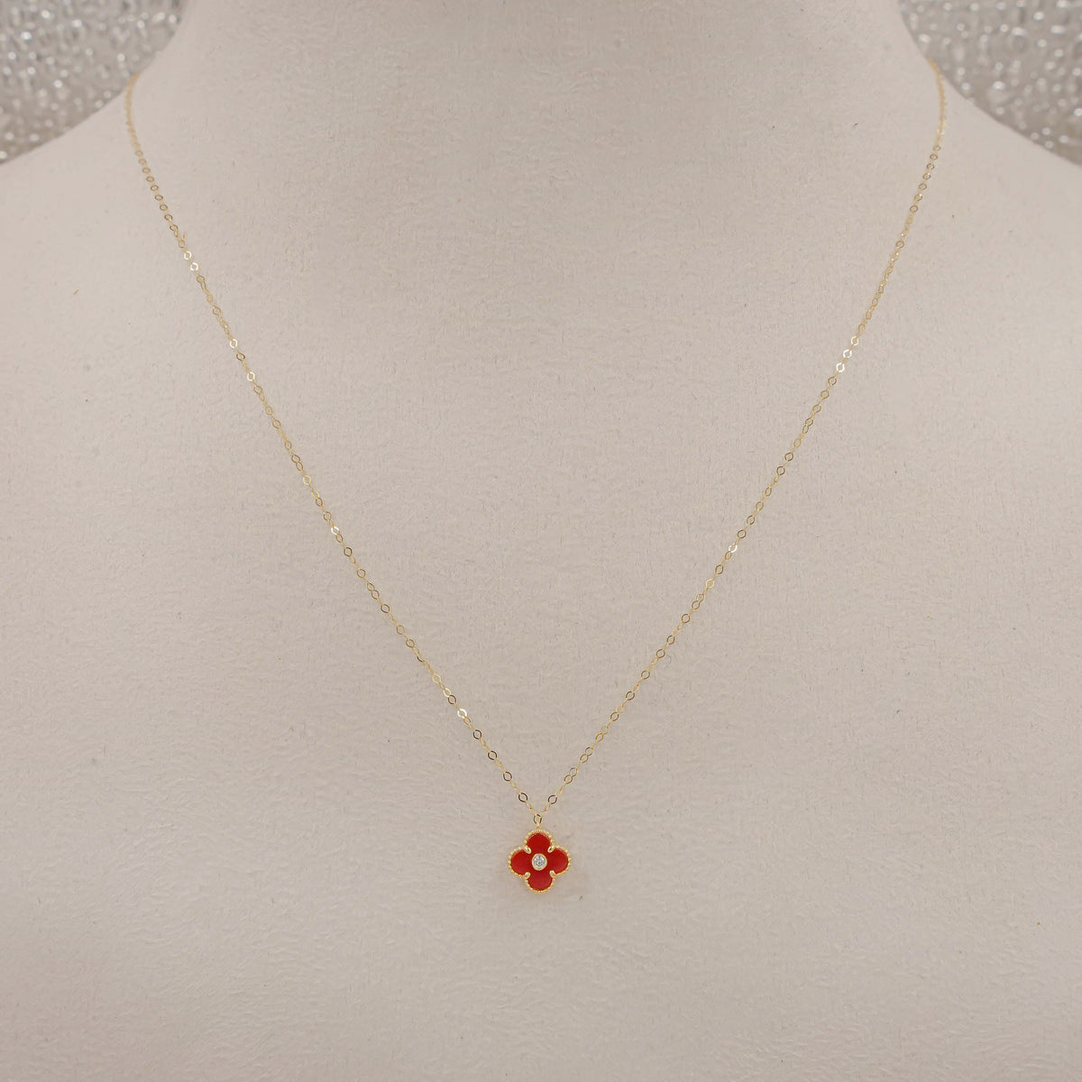 Van-Cleef Red Necklace 0.51 Grams, 18kt Gold