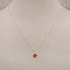 Van-Cleef Red Necklace 0.51 Grams, 18kt Gold