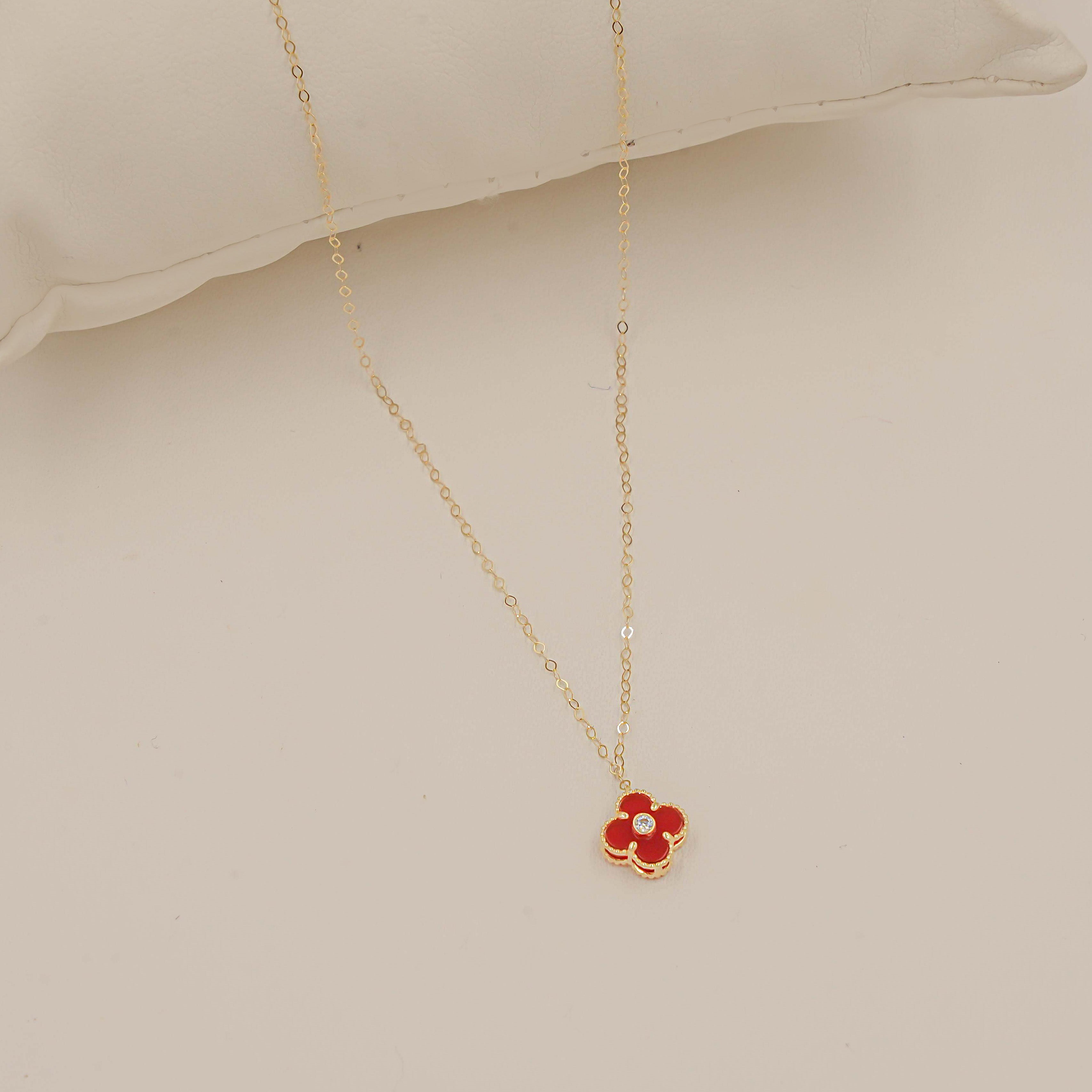 Van-Cleef Red Necklace 0.51 Grams, 18kt Gold