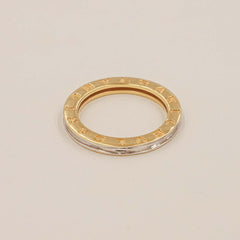 Bvlgari Inspired Dual Tone Ring 3.47 Grams , 18KT Gold