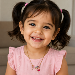 Butterfly Dreams Personalized Necklace for Little Girls 4.53 Grams, 18KT Gold