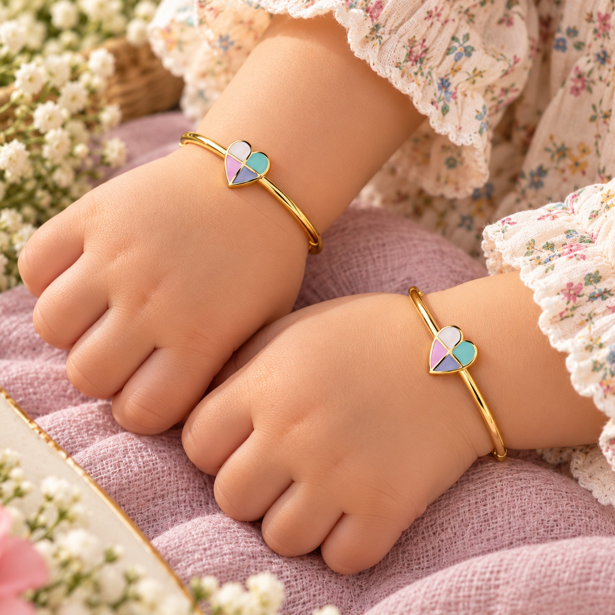 Playful Heart Kada for Baby Girls - 3.495 grams | 18kt gold