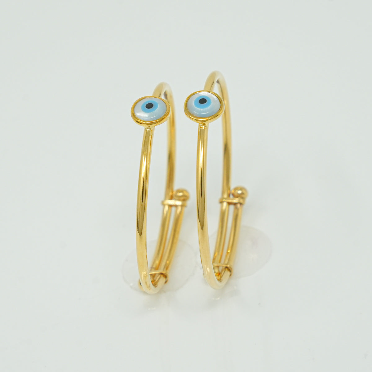 Pure Protection Evil Eye Kada- 3.285 Grams Single piece, 18KT Gold