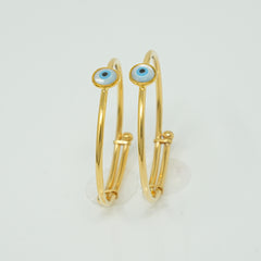 Pure Protection Evil Eye Kada- 3.285 Grams Single piece, 18KT Gold