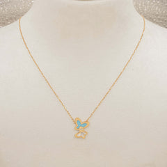 Flutter Duo Butterfly Necklace 3 Grams, 18kt Gold