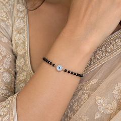 Evil Eye Mangalsutra Bracelet 1.72 grams 18kt gold