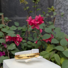 Gold Kada for Boys Classic Greek Pattern Kada 18kt Gold 8.7 grams per piece