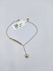 Rose Gold Bead Heart Bracelet 0.640 mg, 18KT Gold