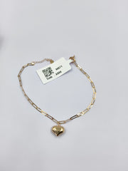 Link & Love Heart Bracelet 0.770 grams, 18KT Gold