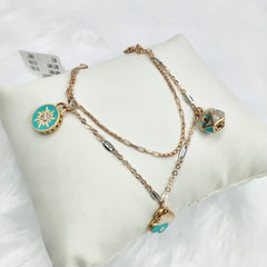 Layered Charm Bracelet 5.77 grams, 18KT Gold