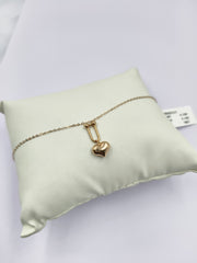 Heart charm  Bracelet 0.73 grams, 18KT Gold