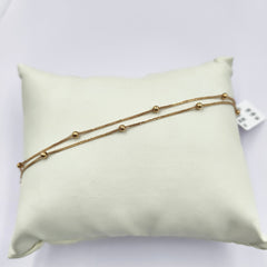 Double Bead Strand Bracelet 0.85 grams, 18KT Gold