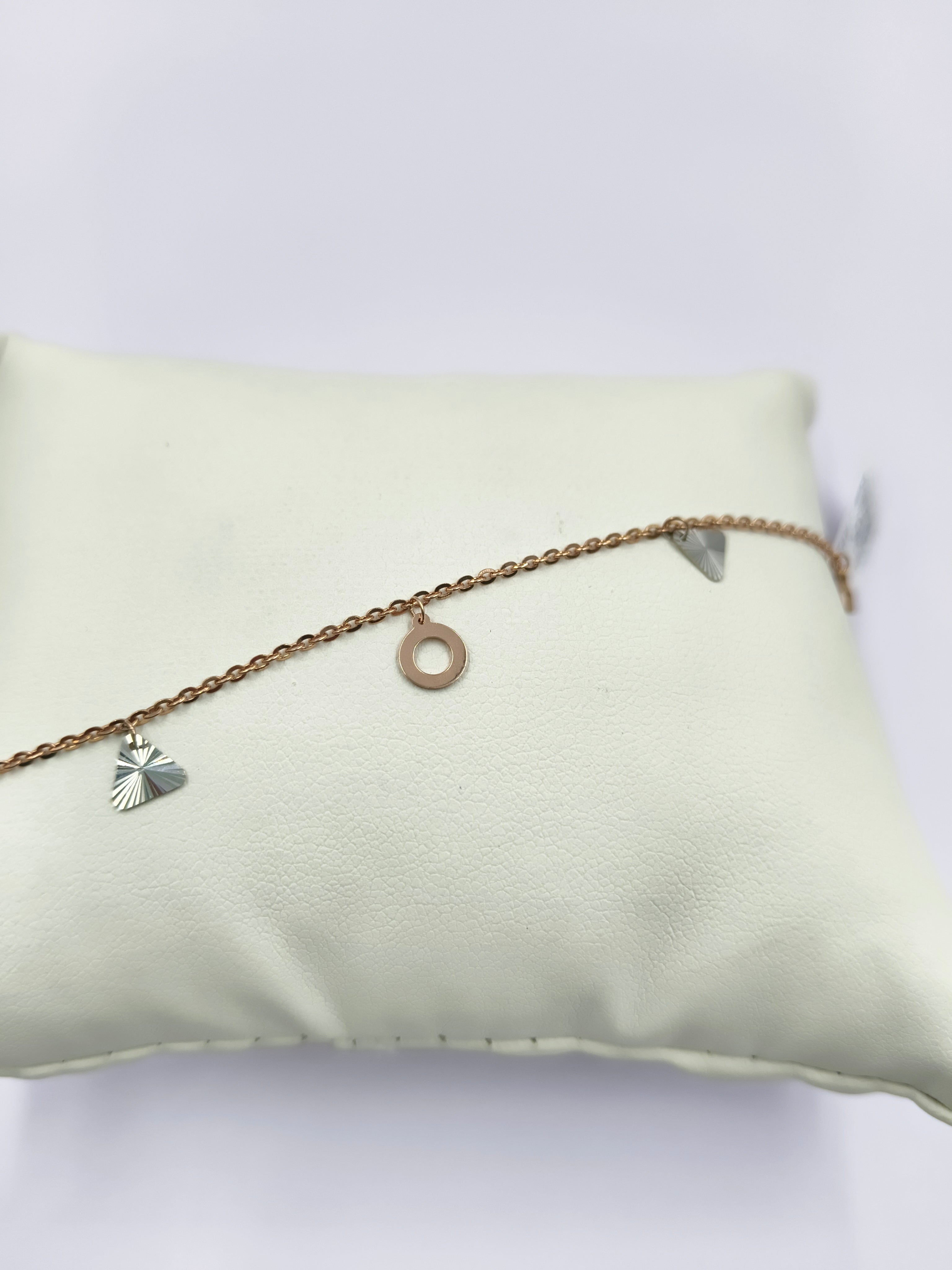 Elegant Gold Charm Bracelet  1.93 grams, 18KT Gold