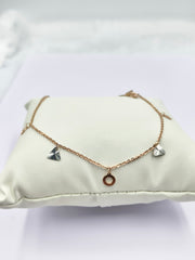 Elegant Gold Charm Bracelet  1.93 grams, 18KT Gold