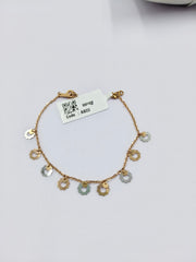 Elegant Gold Charm Bracelet  2.38 grams, 18KT Gold