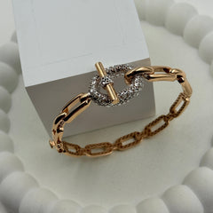 Sparkling Link Chain Kada 13.68 Grams, 18KT Gold
