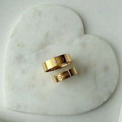 Forever Lock Couple Rings 11.65 Grams A Pair, 22KT Gold
