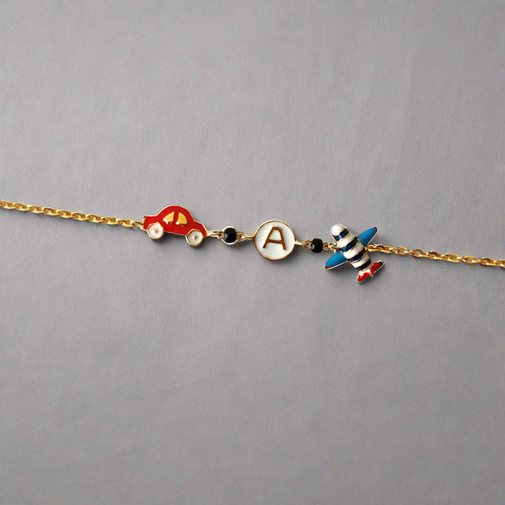 Travel Buddy Bracelet 2.26 Grams, 18KT Gold
